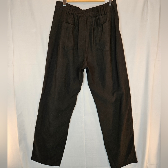 Lulus Womens Black Career Hi Waisted Pant Sz XL Strickly Business Taper Workwear - Picture 6 of 11